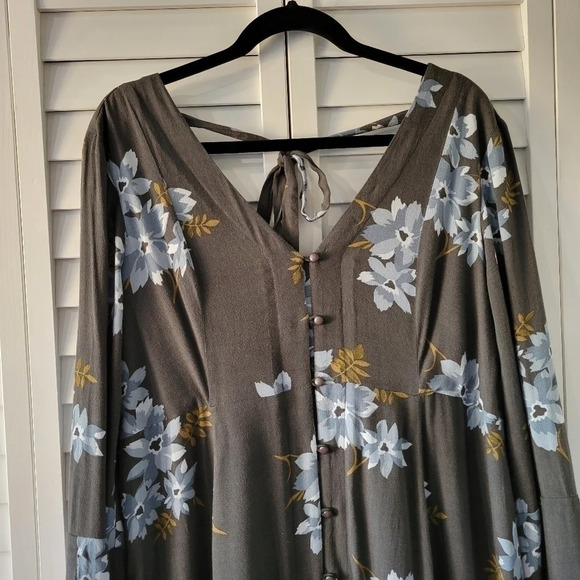 𝅺Mimi Maternity Floral Midi Dress Women's L Pregnancy Boho Chic Cottage Easter - Picture 3 of 12